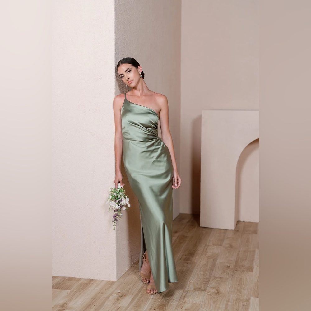 Revelry jade satin dress- size 2